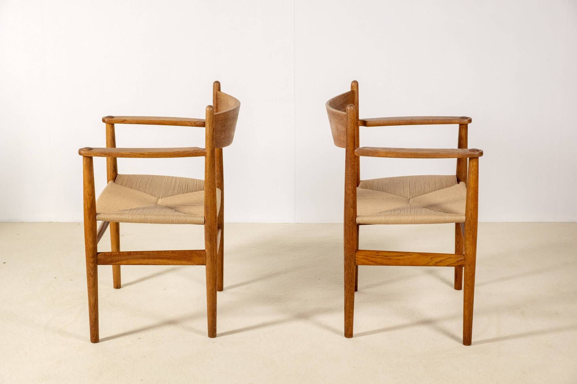 2x Hans J. Wegner CH37 in oiled oak, 1970s Denmark