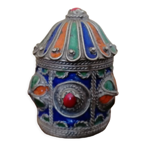 Boîte argent émaillé