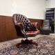 English Oxblood Chesterfield Desk Chair Director Chair