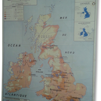 Ancienne carte Iles Britanniques