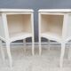 Pair of white vintage bedside tables