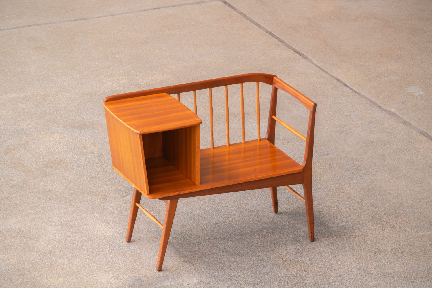Scandinavian teak bench, 1960s
