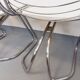 Set of 4 vintage Italian Gastone Rinaldi style chairs in chrome metal
