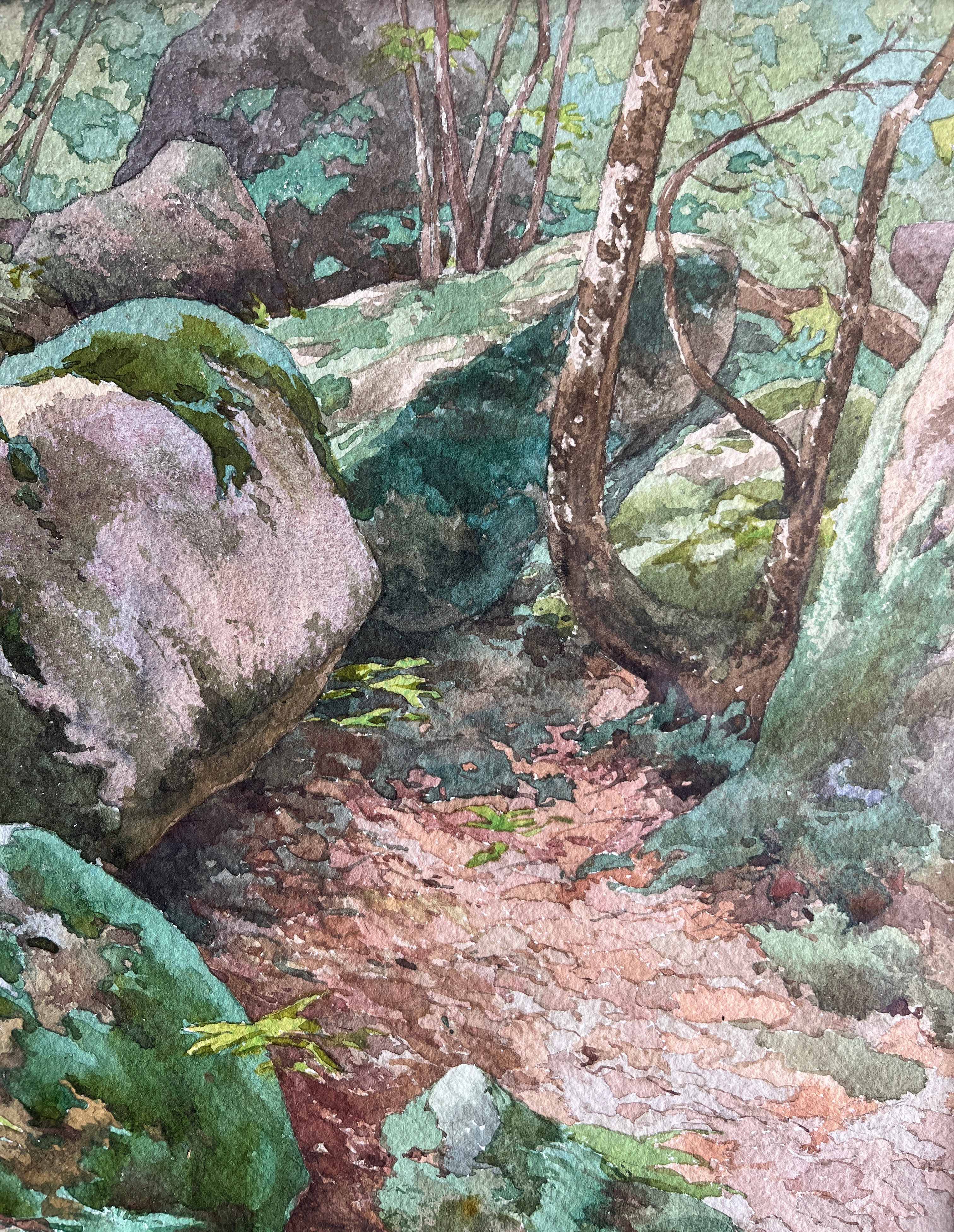 Table 2x Watercolours by Abel Chancel (1847-1917) School of Fontainebleau