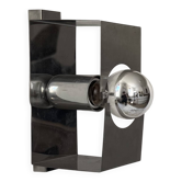 Vintage wall light, brushed metal, France, 1970
