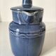 Blue speckled stoneware jug with integrated filter