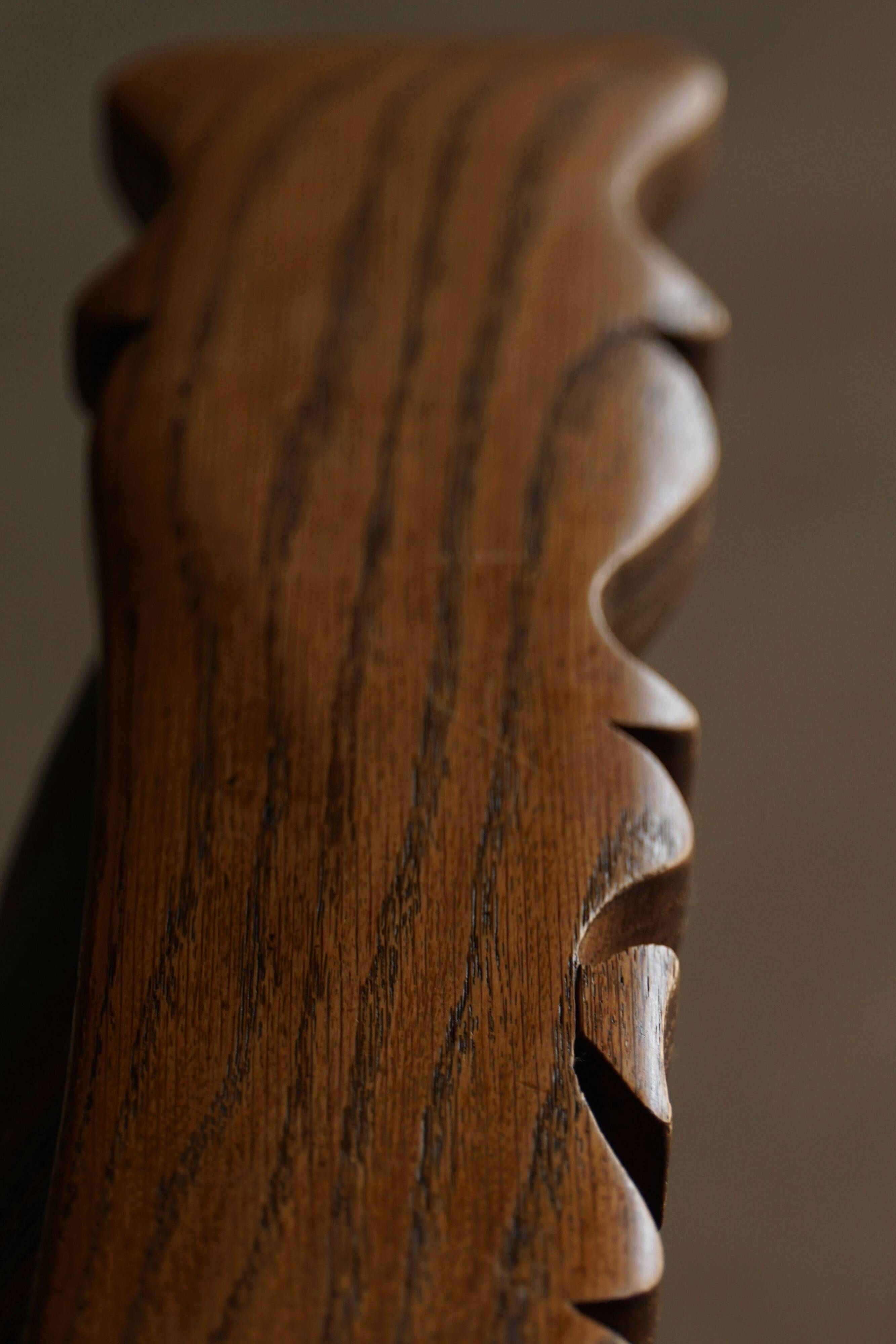 Oak canapé adorned with original upholstery, Nordic classicism, Sweden, 1930s.