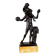 Dionysus on the shoulders of a satyr, bronze after the antique on a yellow Siena base.