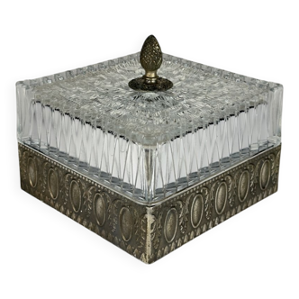 Vintage Crystal Ceiling Lamp, Italy, 1960s