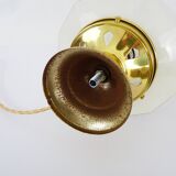 Skyscraper lamp in opaline and brass foot. Globe Art Deco