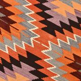 4x8 Multicolor Turkish Vintage Kilm,Bohemian Kilim Rug,125x253 Cm