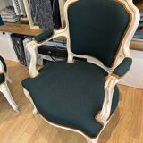 Pair of cabriolet armchairs