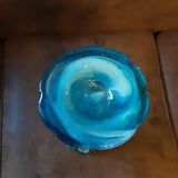 Large turquoise opaline crystal vase