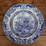 Creil & Montereau Terre de Fer plate Pagoda model 24cm