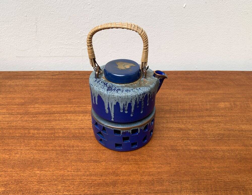 Mid-century German studio teapot with tea warmer by Melitta Teubner, 1960s, set of 2.