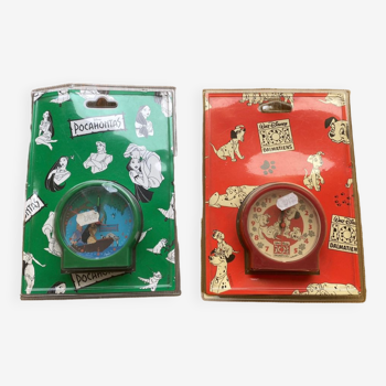 Vintage walt disney alarm clocks