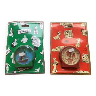 Vintage walt disney alarm clocks