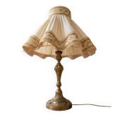 Lampe de table dorée classique en métal