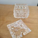 Vintage (70s) crystal sugar or other condiment pot with lid