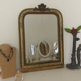 Louis-Philippe gilded mirror with pediment