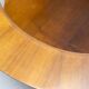Sculptural coffee table in walnut and glass, Italy, 1950.