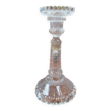 Large antique molded glass candlestick