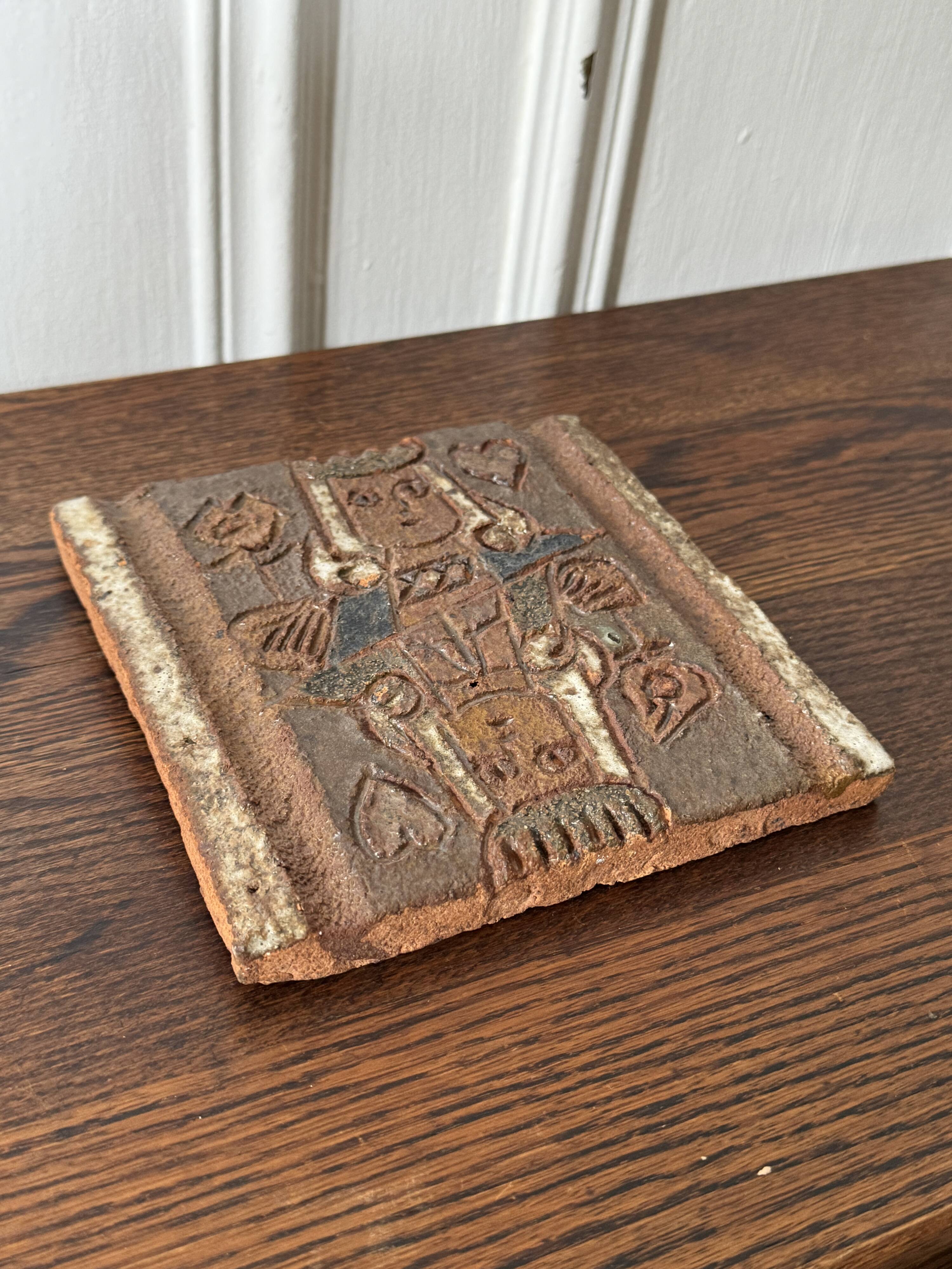 Paire de plaques en céramique par Les argonautes, Vallauris, circa 1960