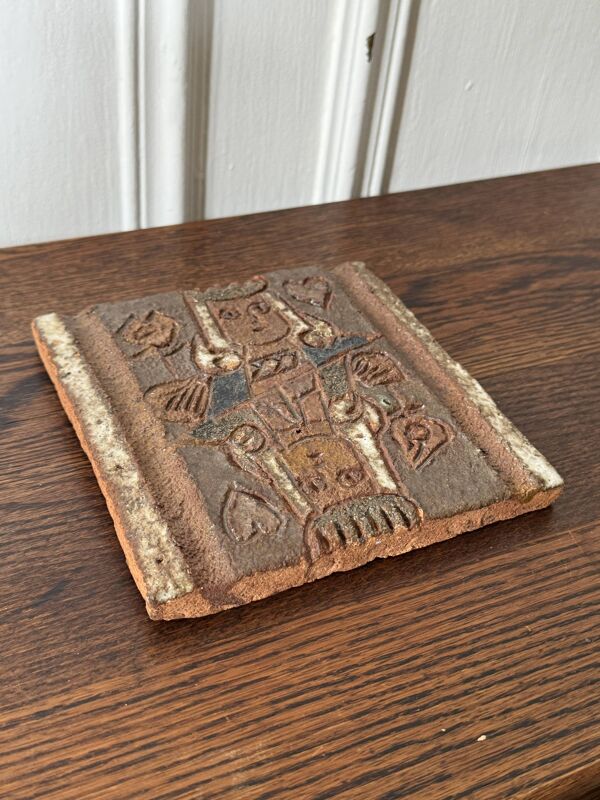 Paire de plaques en céramique par Les argonautes, Vallauris, circa 1960