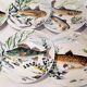 Lot de 8 assiettes poisson Gien