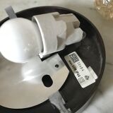 Amber moulded glass ceiling lighten circa 1960