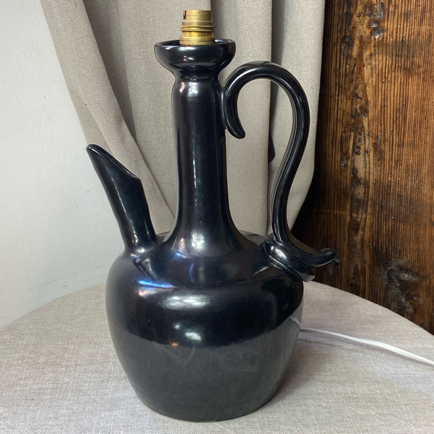 Ceramic lamp base, Sauveur Lunetta, Vallauris