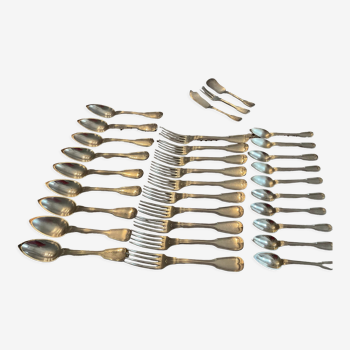 Set of christofle cutlery, Model Chinon pointed tip