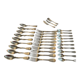 Set of christofle cutlery, Model Chinon pointed tip