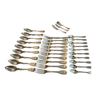 Set of christofle cutlery, Model Chinon pointed tip