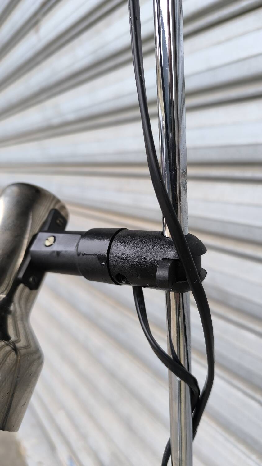 Chromed metal floor lamp by Ts Belysning 1970