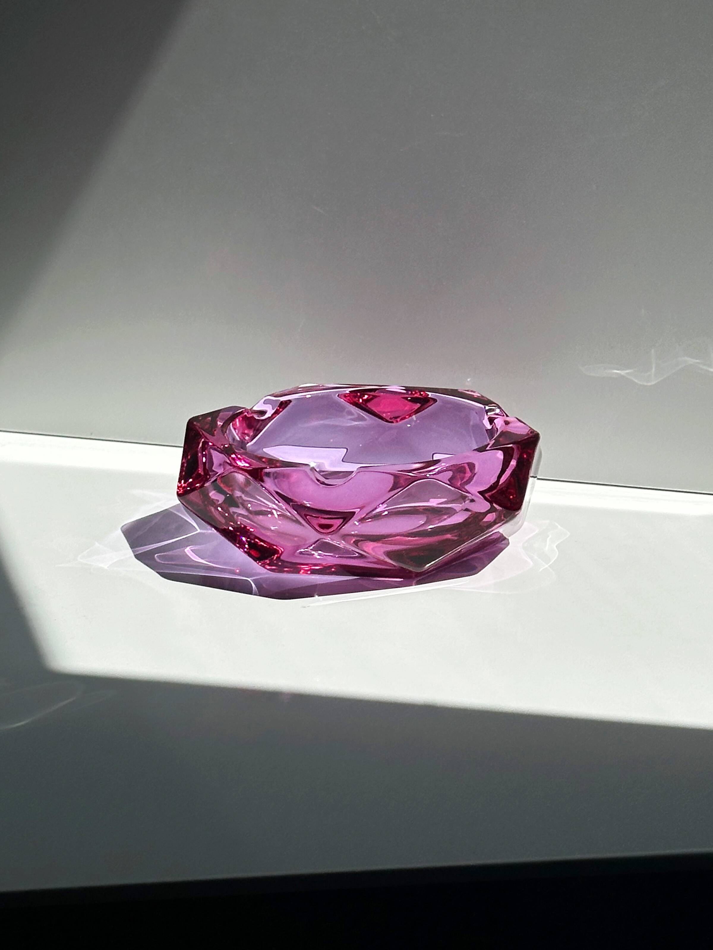 Cendrier Murano Alexandrite des années 1970 / Vide Poche