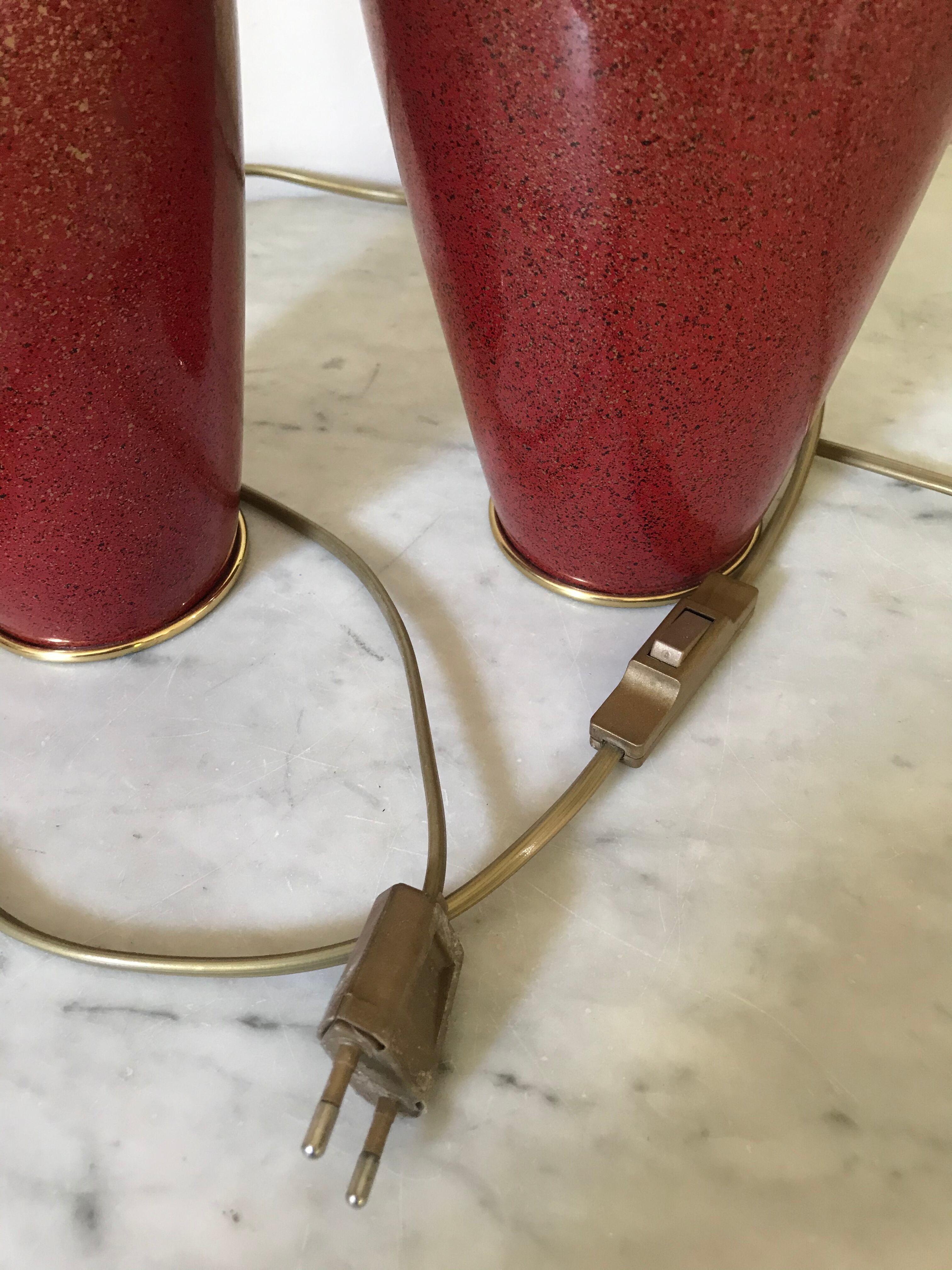 Pair of vintage lamp feet