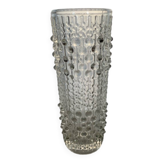 Candle wax glass vase