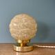 Vintage Art Deco globe lamp in yellow Clichy glass