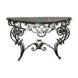 Forged iron console