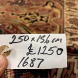 Unusual afghan wool ziegler rug 250x156 cm handmade chobi rug, purple beige blue