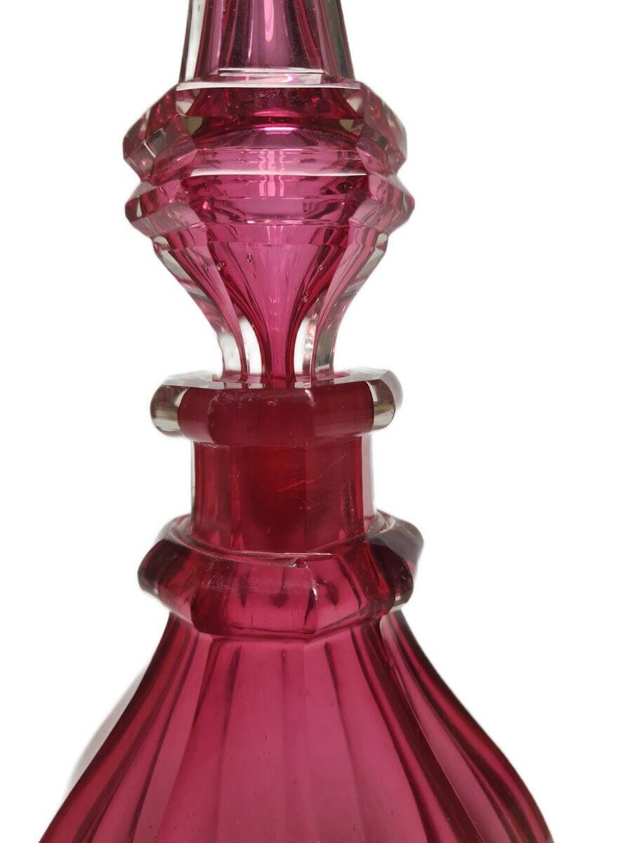 Biedermeier Rubin carafe, former Austro-Hungarian Empire, 1890s