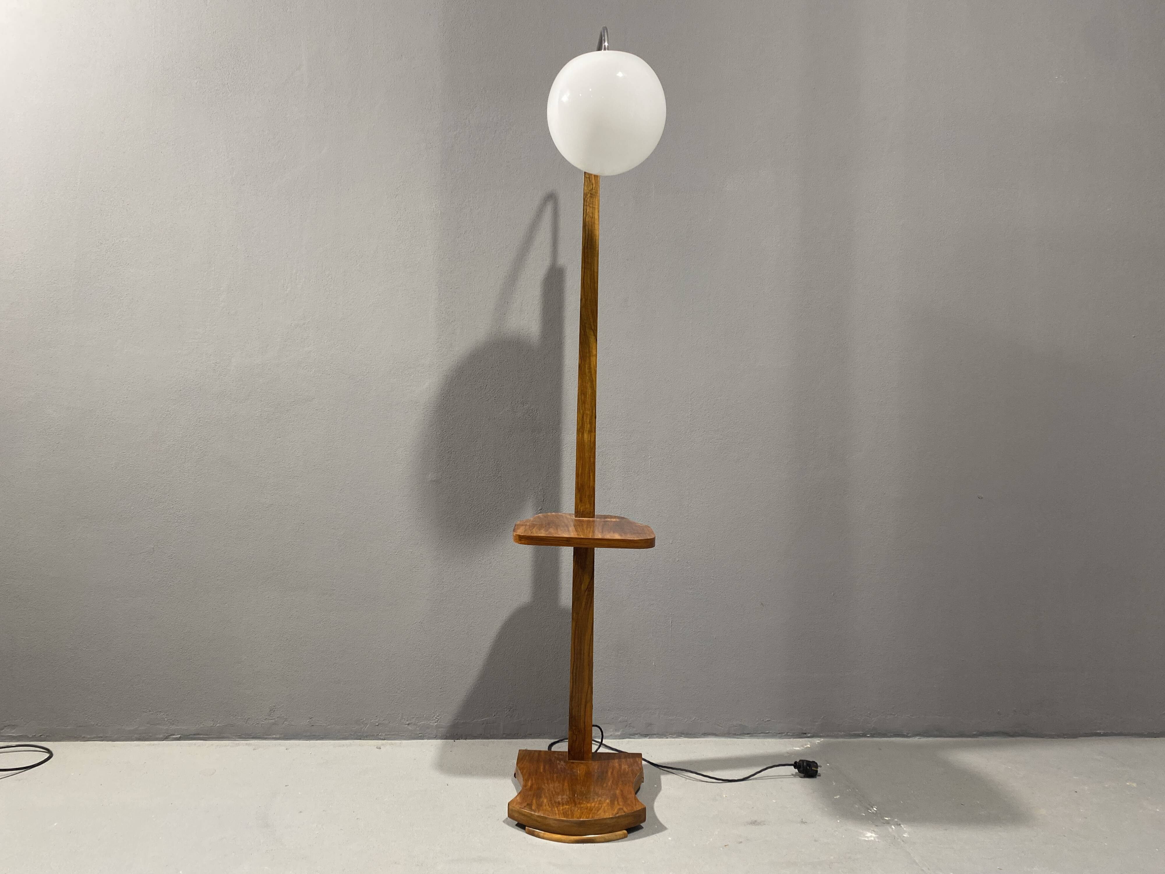 Lampadaire art deco, années 30, tchécoslovaquie