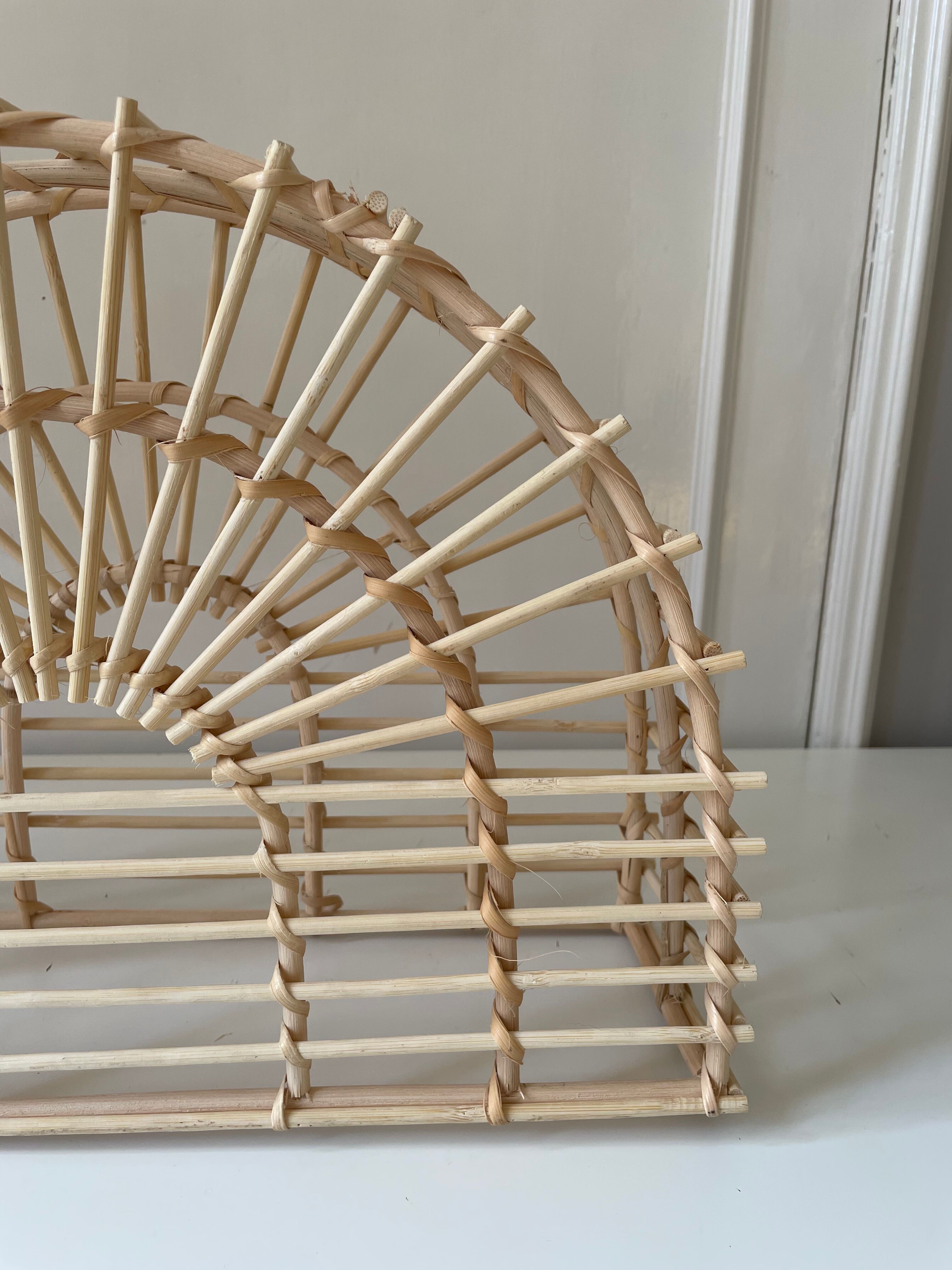 Rattan magazine holder