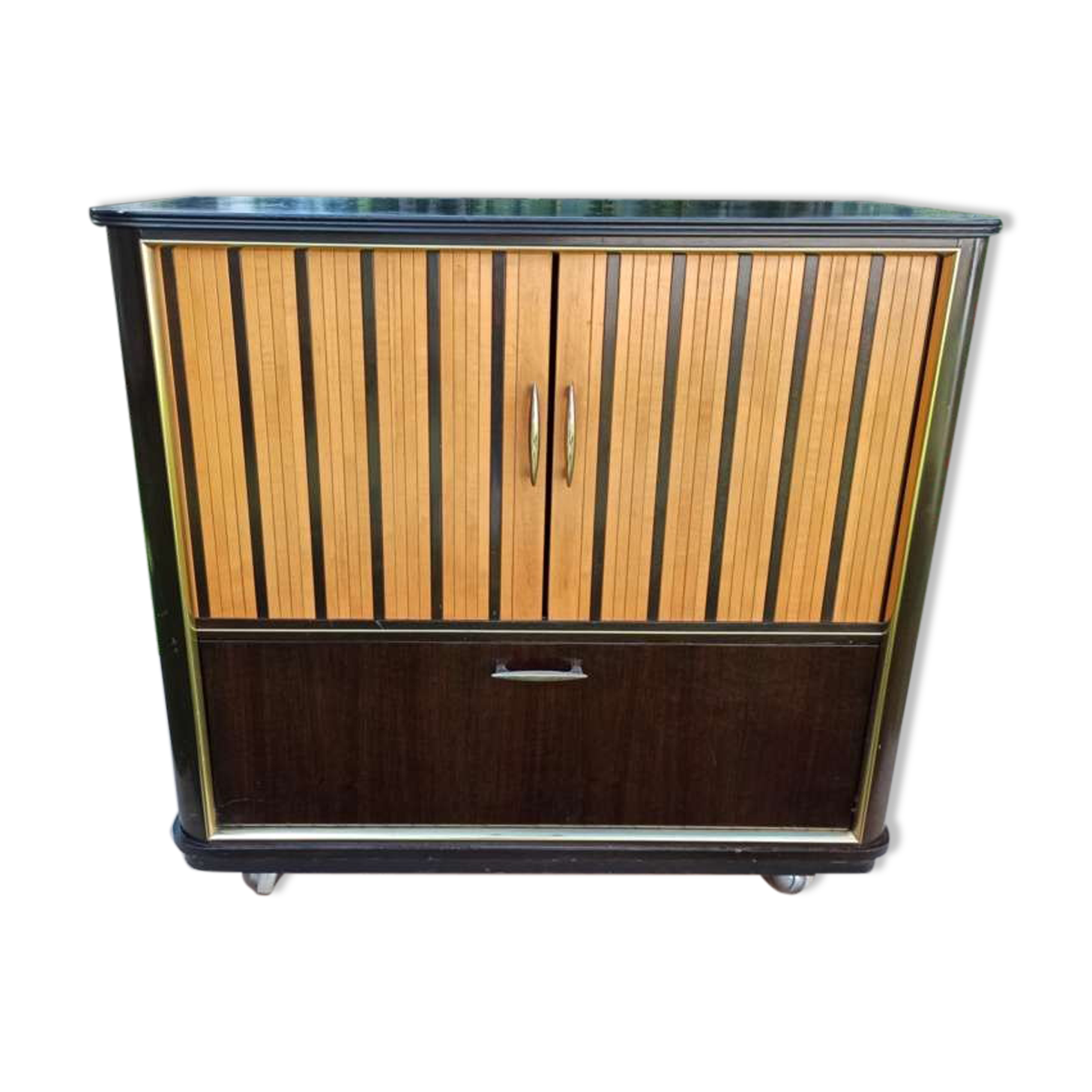 Mid-Century roller shutter cabinet, 1960s / 1970s