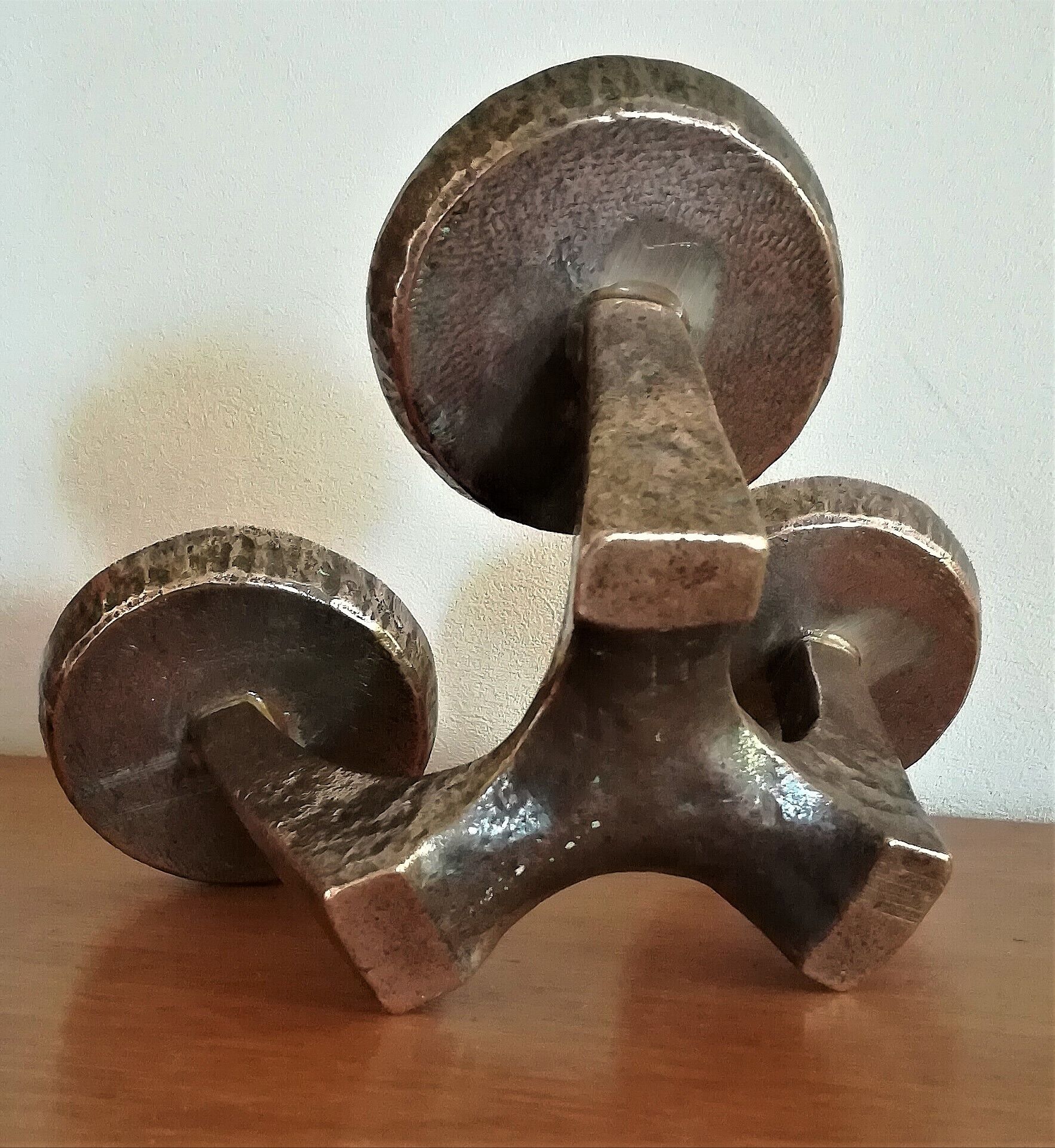 Vintage patinated bronze bougeoir 60/70v