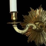 Pair of sun wall lights