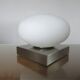 Lampe métal chromé et opaline années 80 90