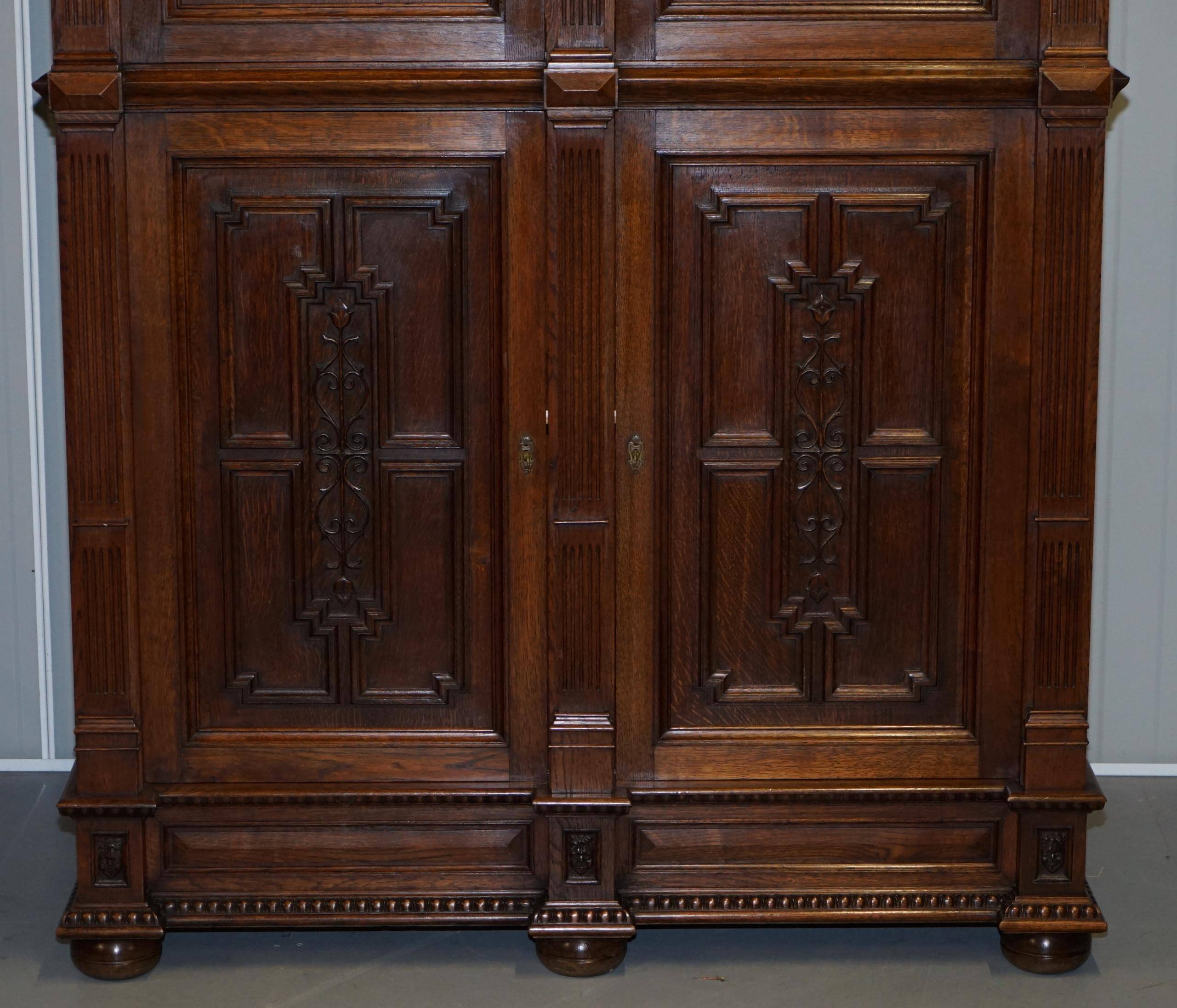 Hand-carved Dutch armoire from the 1940s.