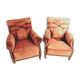 Two club armchairs 1930